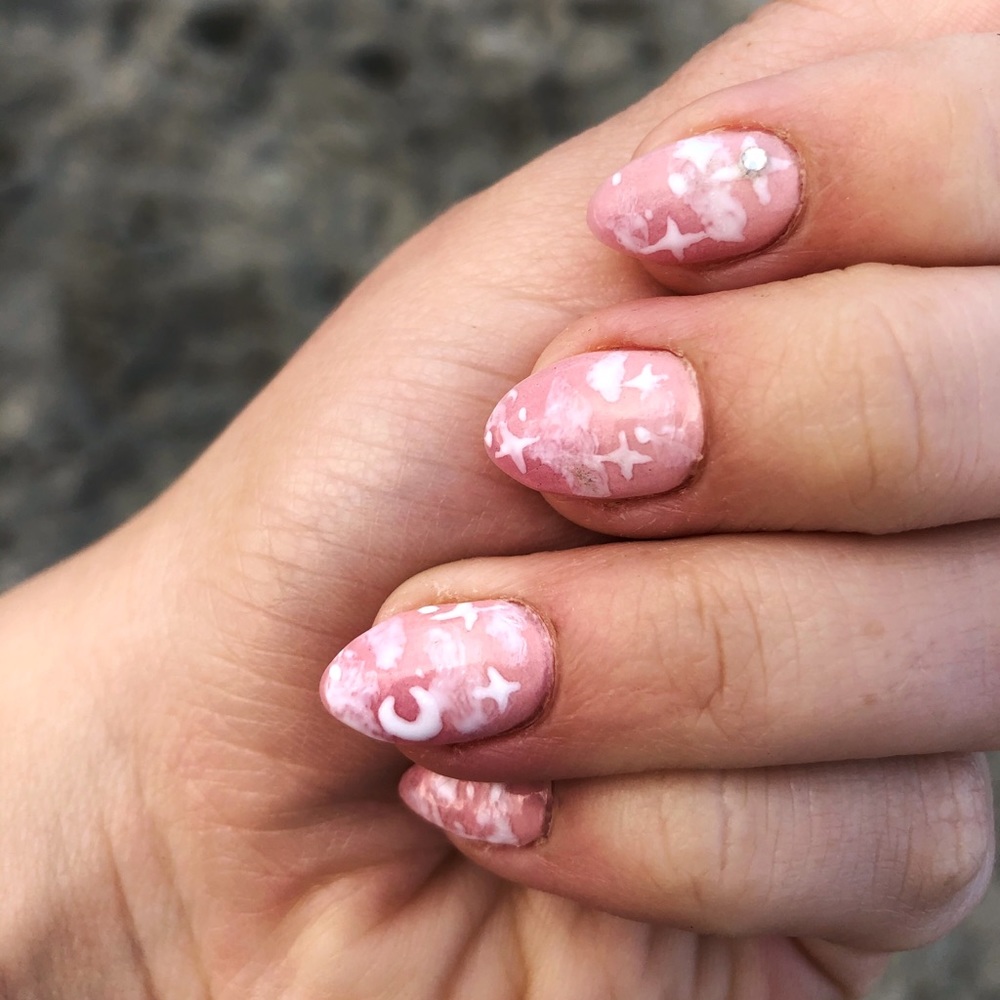 Custom press -on nails - dip nails - pink sky